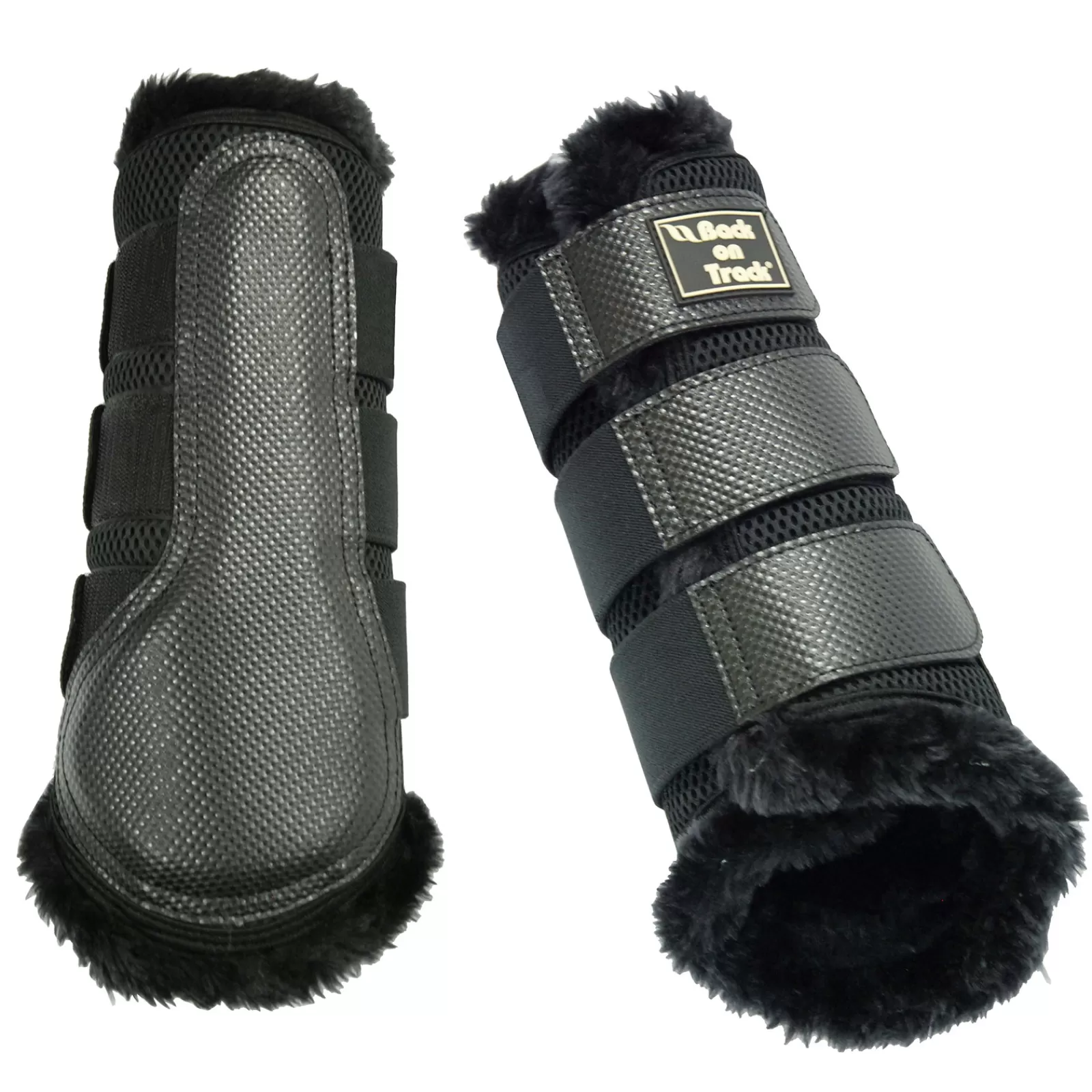 backontrack Stinchiere E Protezioni | Back On Track Stivali Stinchiere A Rete In 3D Con Pelliccia Sintetica, L-Xl Black