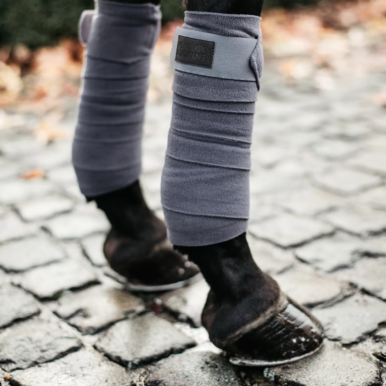 kentucky Fasce | Bende In Pile Polare Horsewear (Set Di 4) Grey