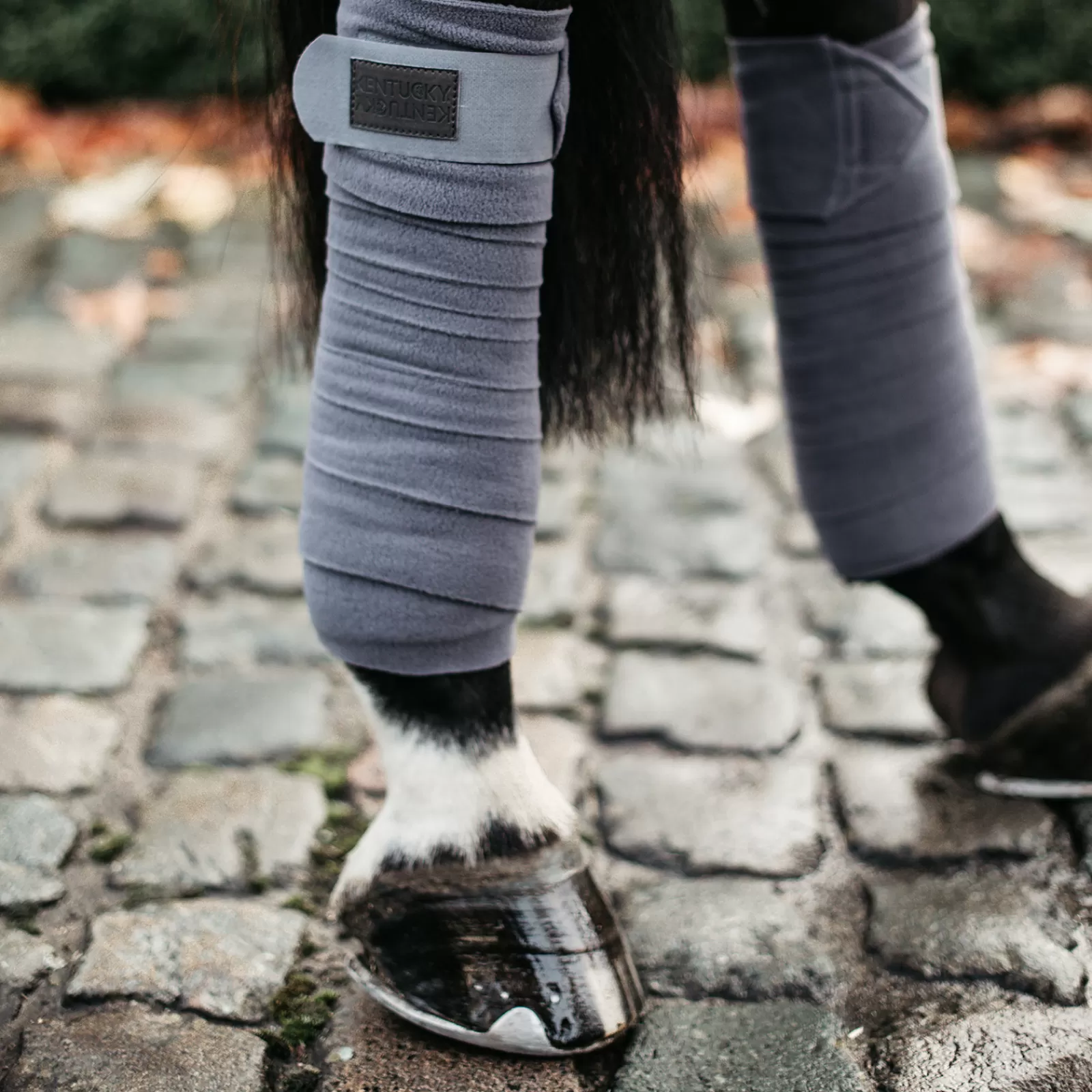 kentucky Fasce | Bende In Pile Polare Horsewear (Set Di 4) Grey