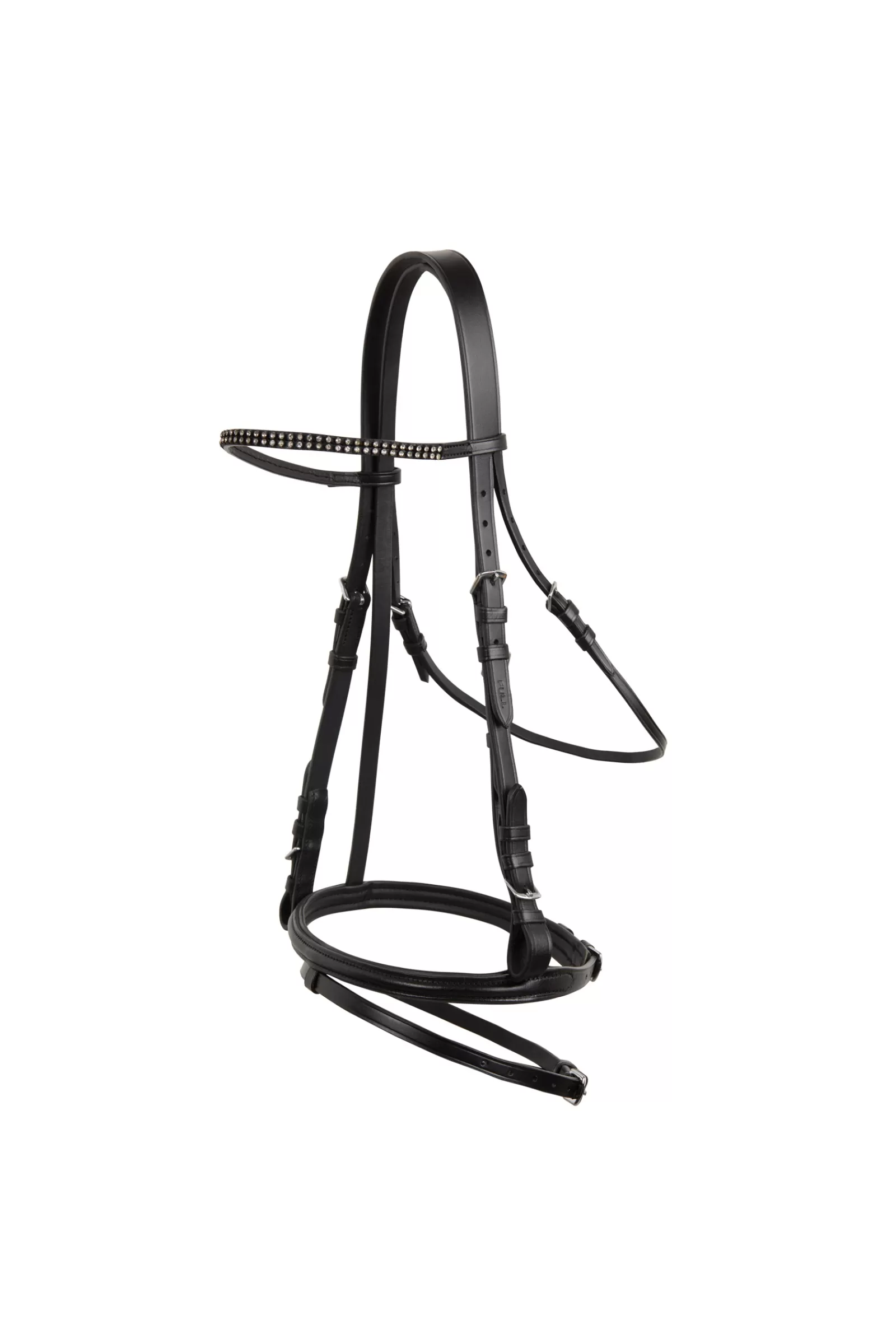 * Briglie E Chiudibocca | Briglia In Cuoio Con Frontalino Di Cristallo Black