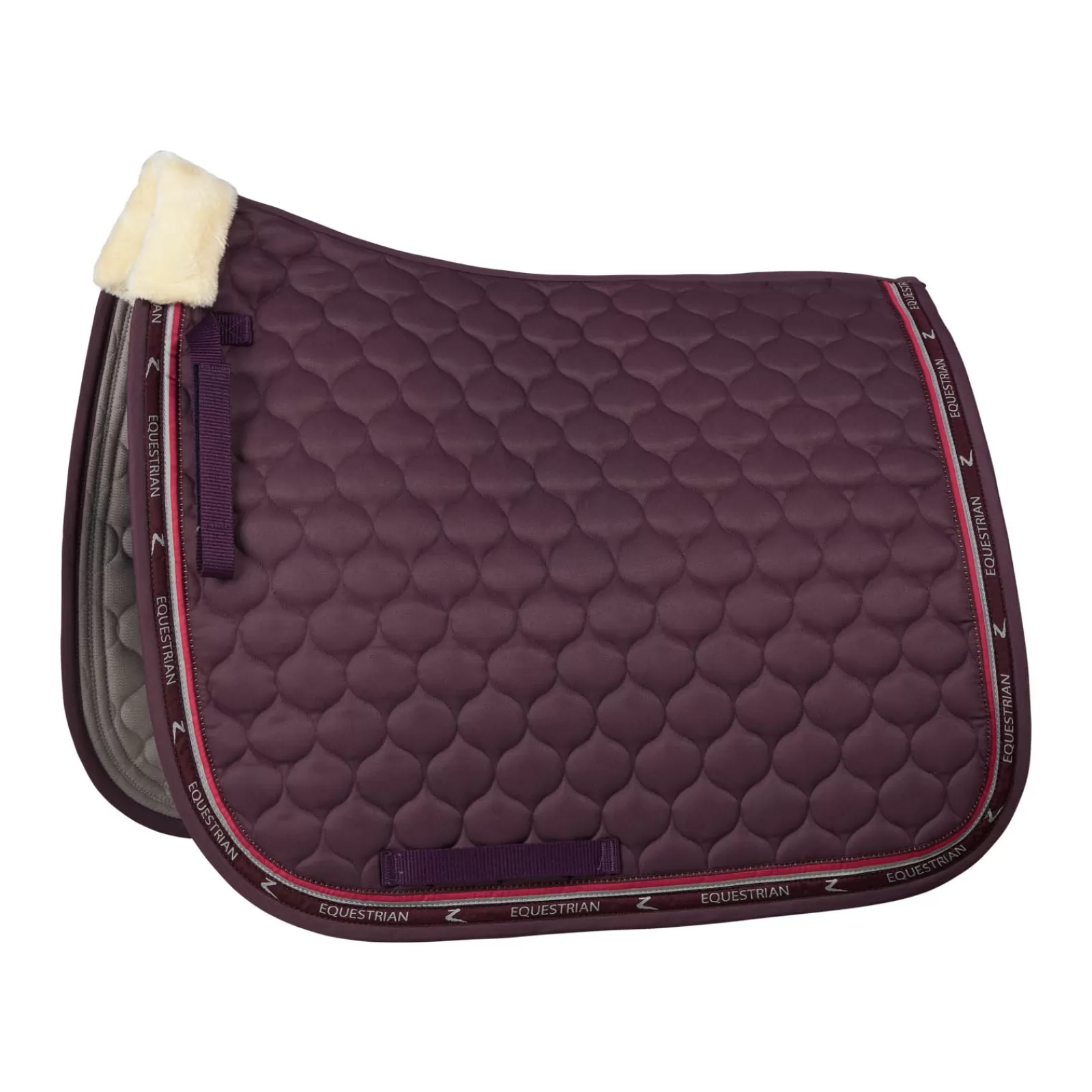 * Dressursjabraker | Claremont Sottosella Da Dressage Con Pelliccia Ecologica Eggplant Dark Purple