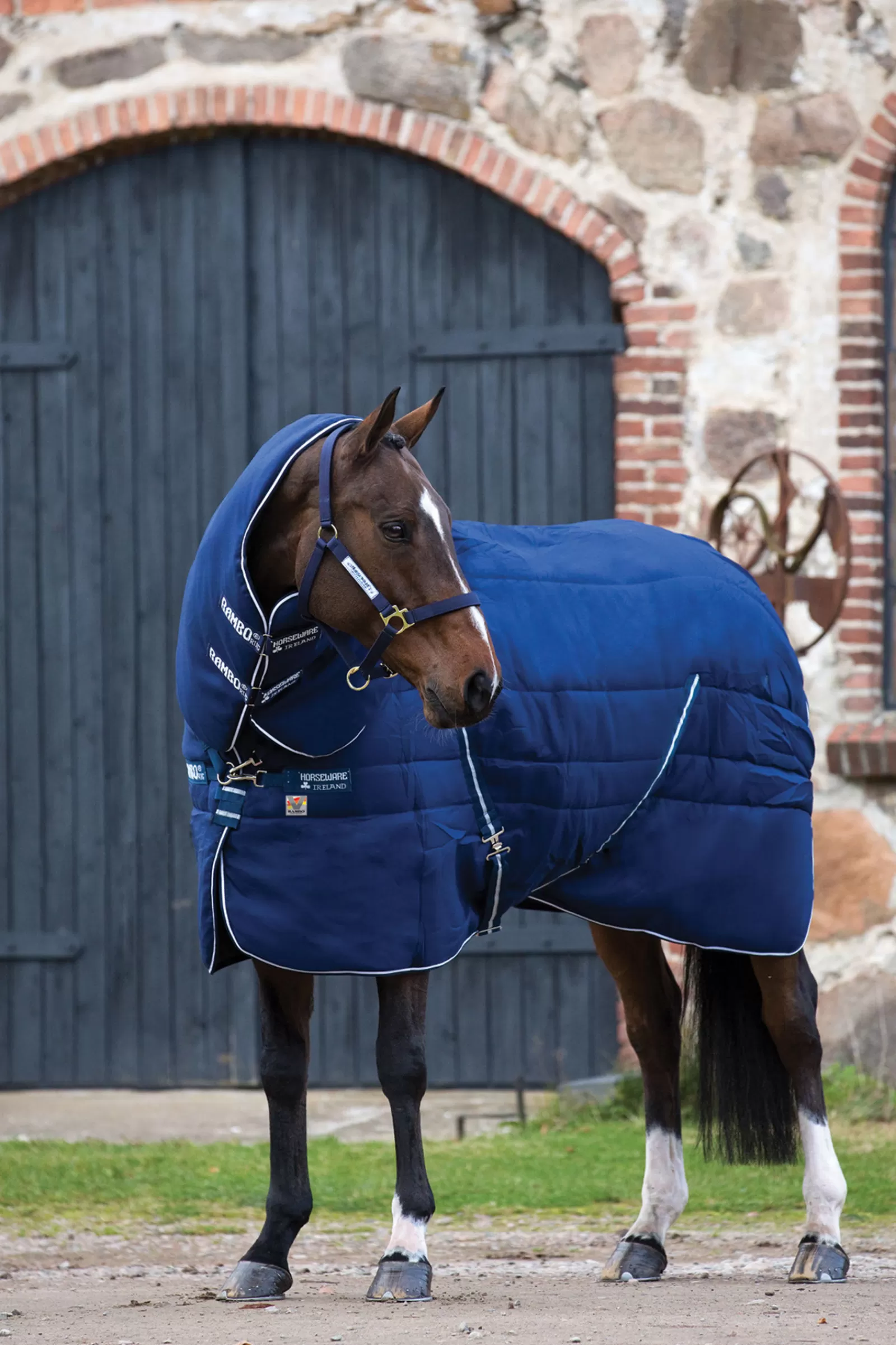 Coperta Da Stalla Multistrato Rambo Plus Con Collo Staccabile, 450 G>horseware Hot