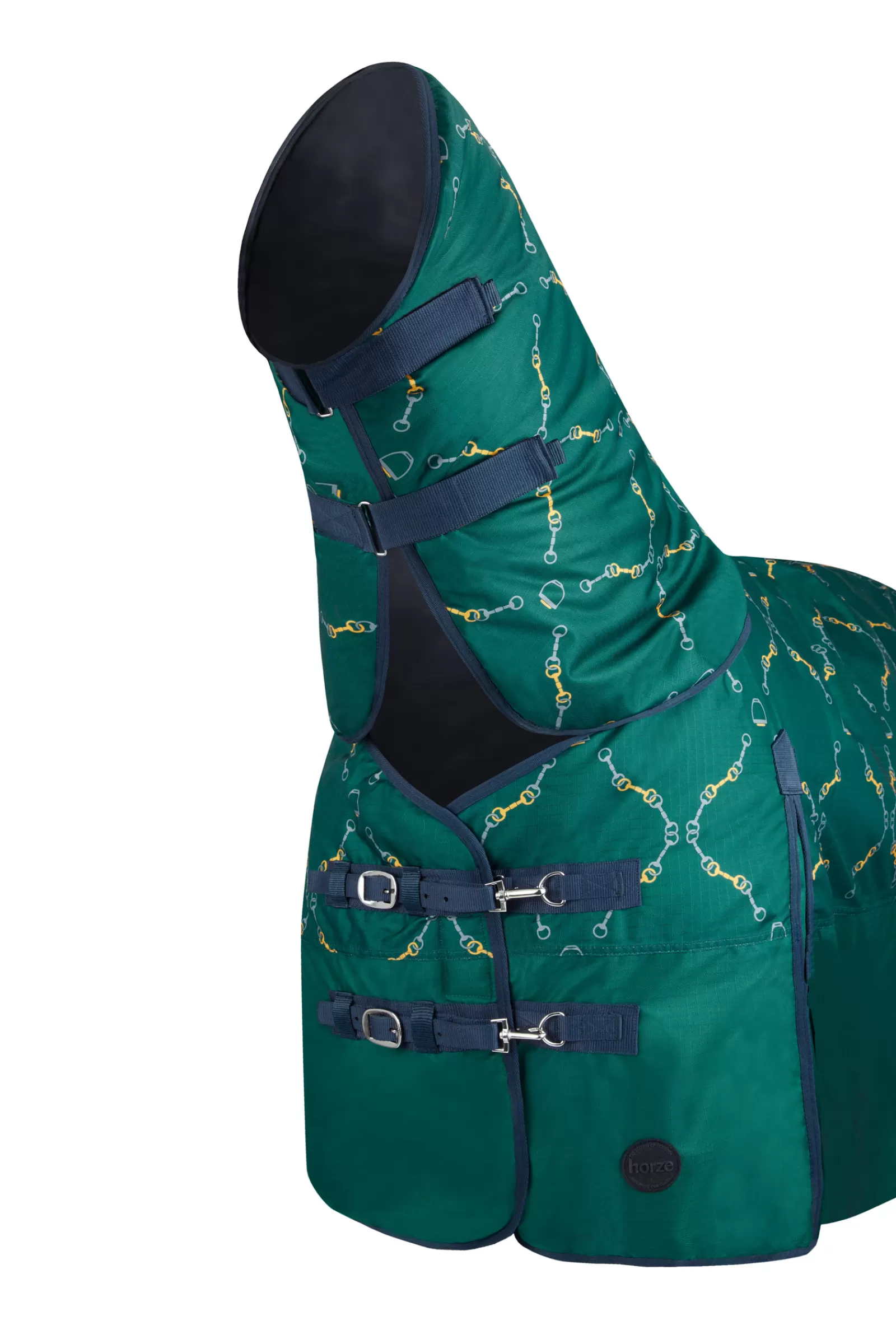 Coperta Da Turnout Con Protezione Collo E Stampa Equestre, 200 Gr>* Cheap