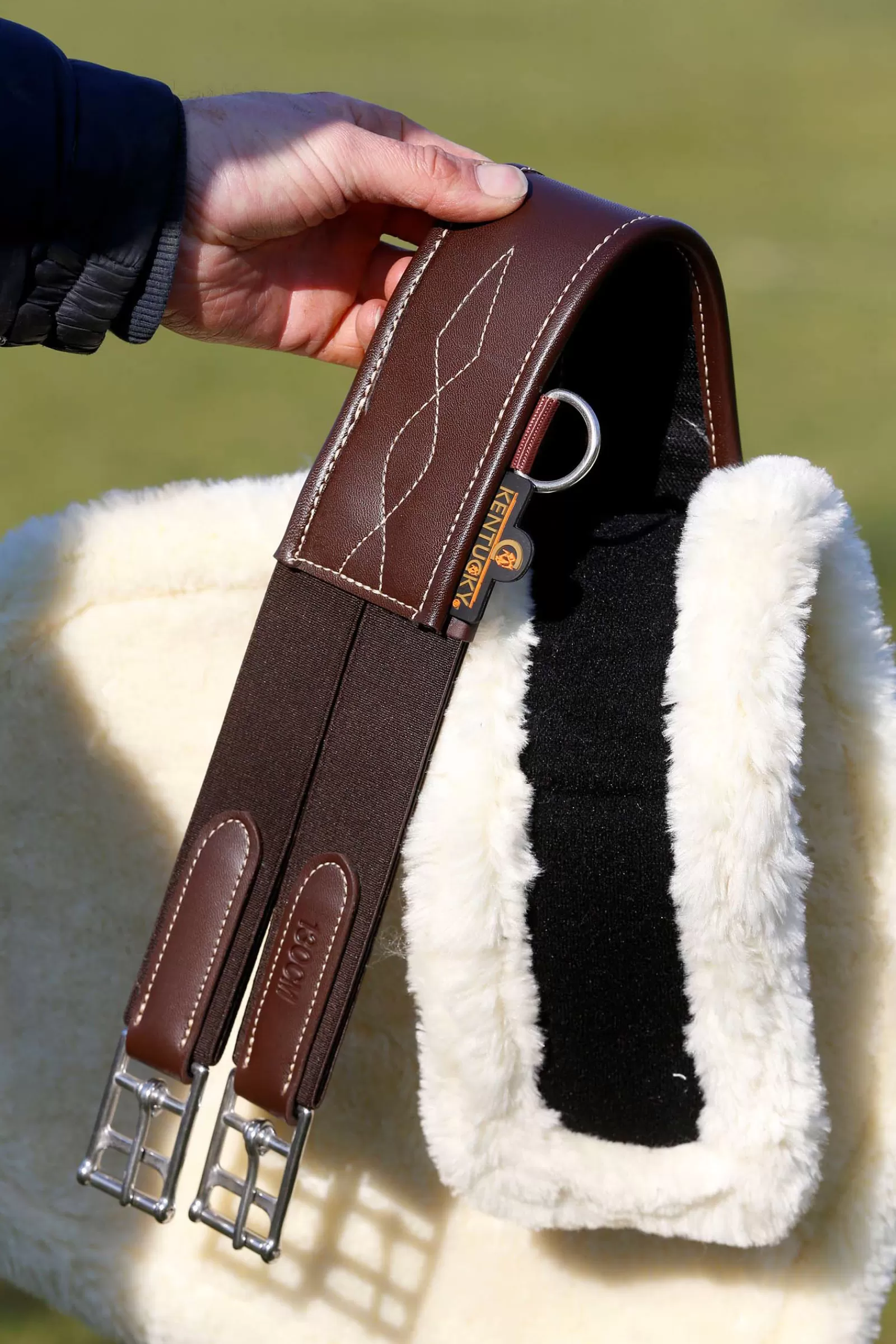 Copri Sottopancia Con Borchie In Pelle Di Pecora Horsewear>kentucky Fashion