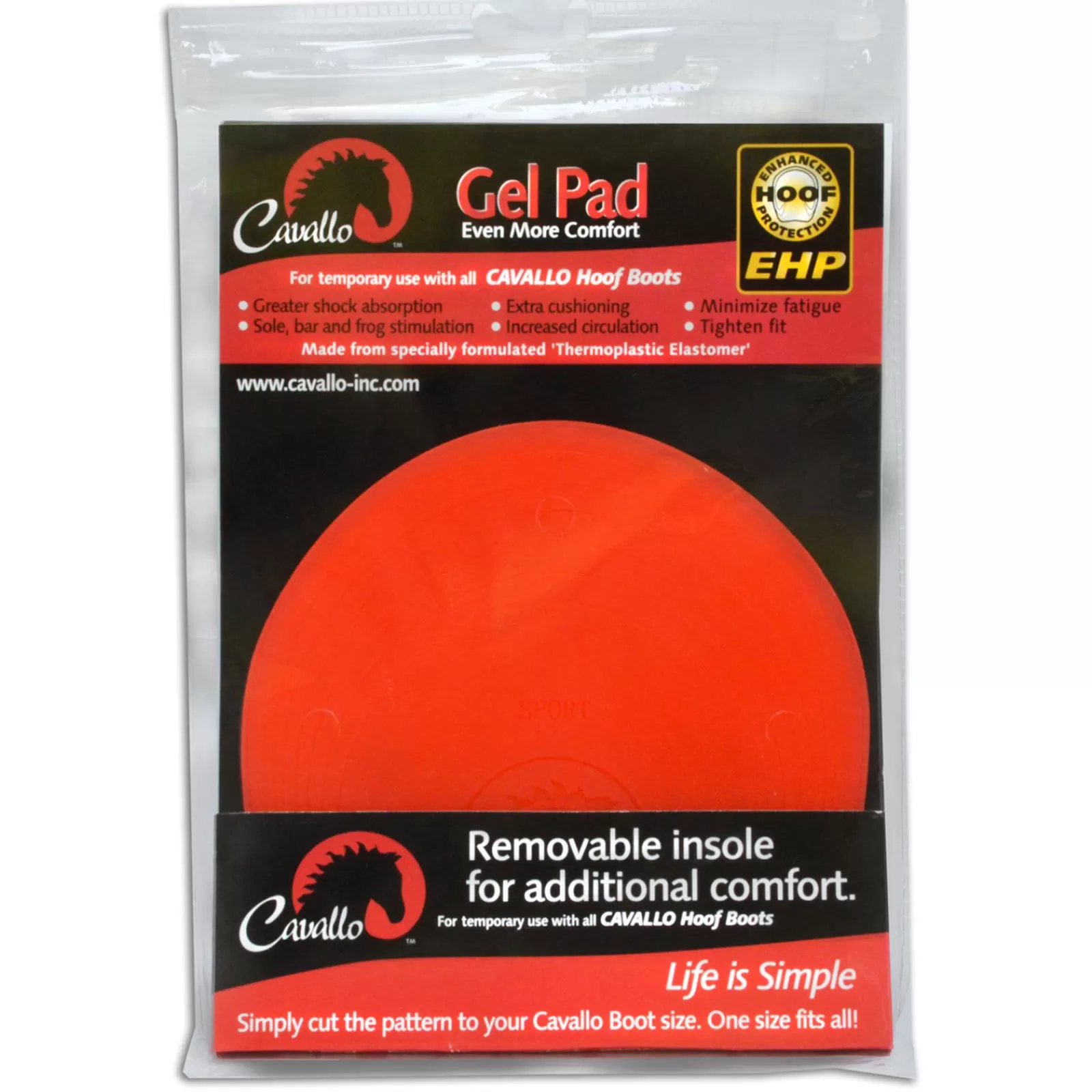 cavallohorseriderfr Protezione Per Zoccoli Dei Cavalli | Cuscinetti In Gel Fra Cavallo (2Pz) Red