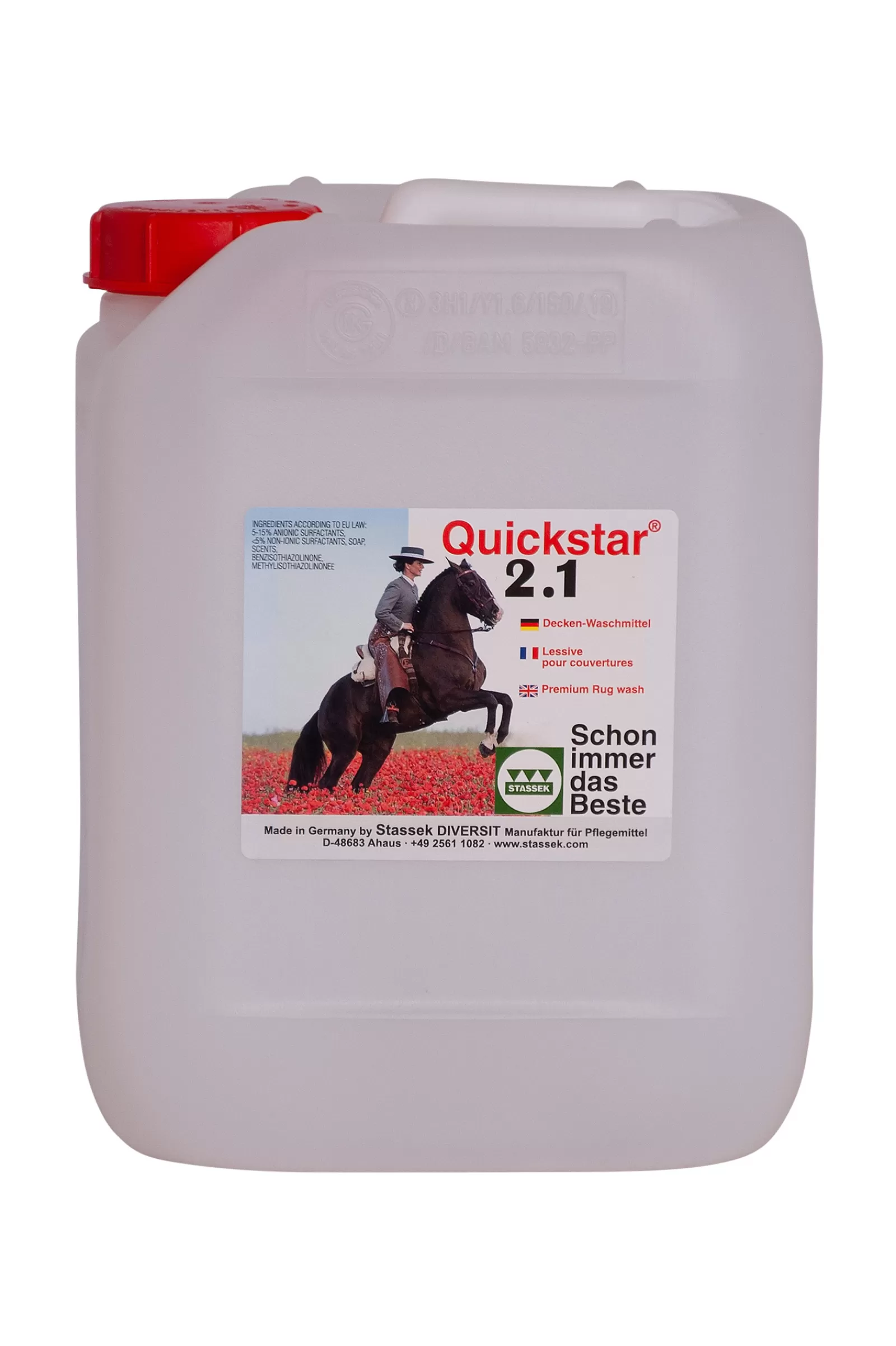 stassek Manutenzione Dell Attrezzatura | Detergente Quickstar 2.1 Premium Per Tappeti E Sottosella, 2 Litri Clear
