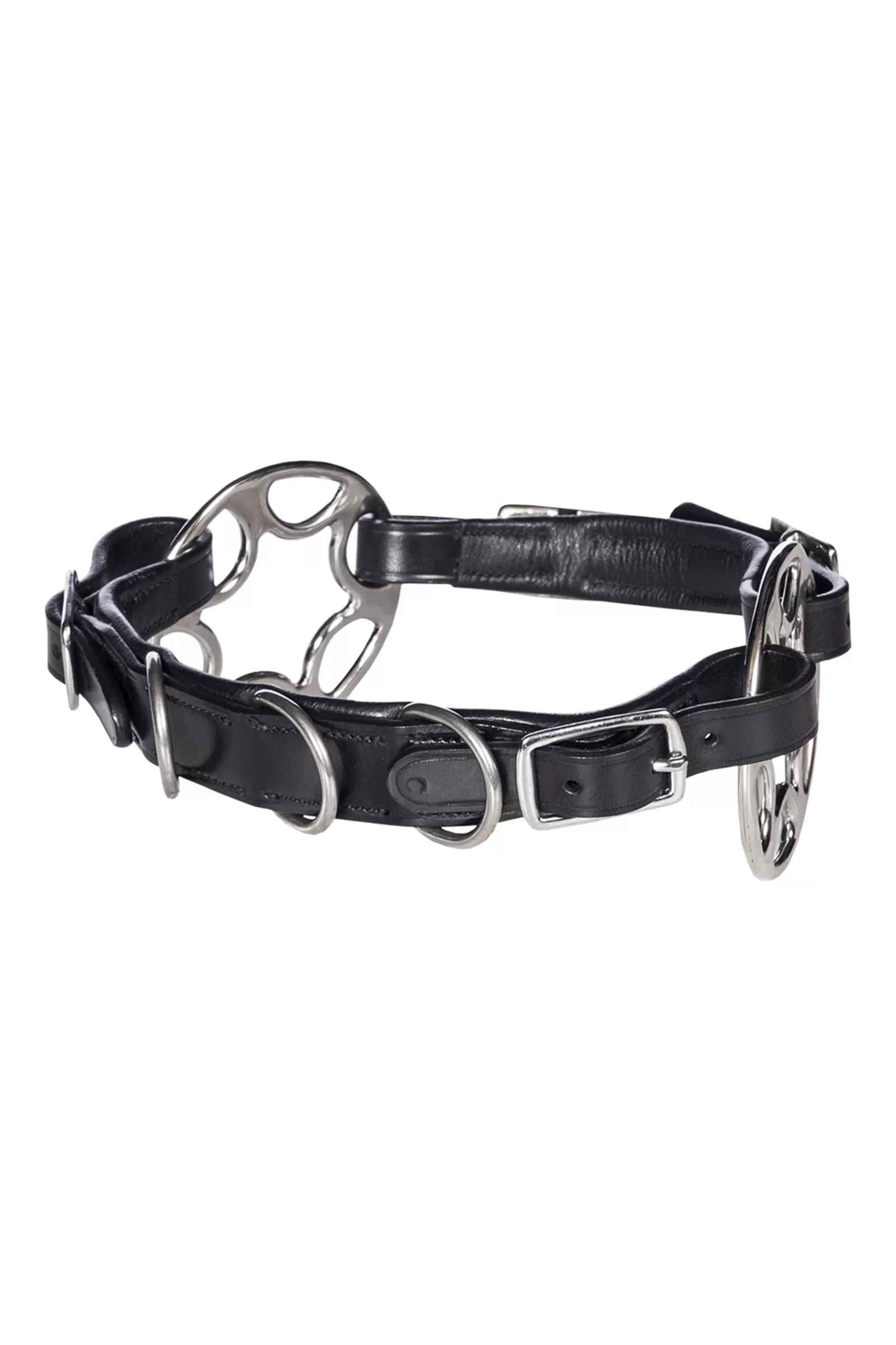 fra Briglie E Chiudibocca | Caval Cavemore Fascia Per Il Naso In Cuoio Inglese (Sist.2) Con Forbici Black