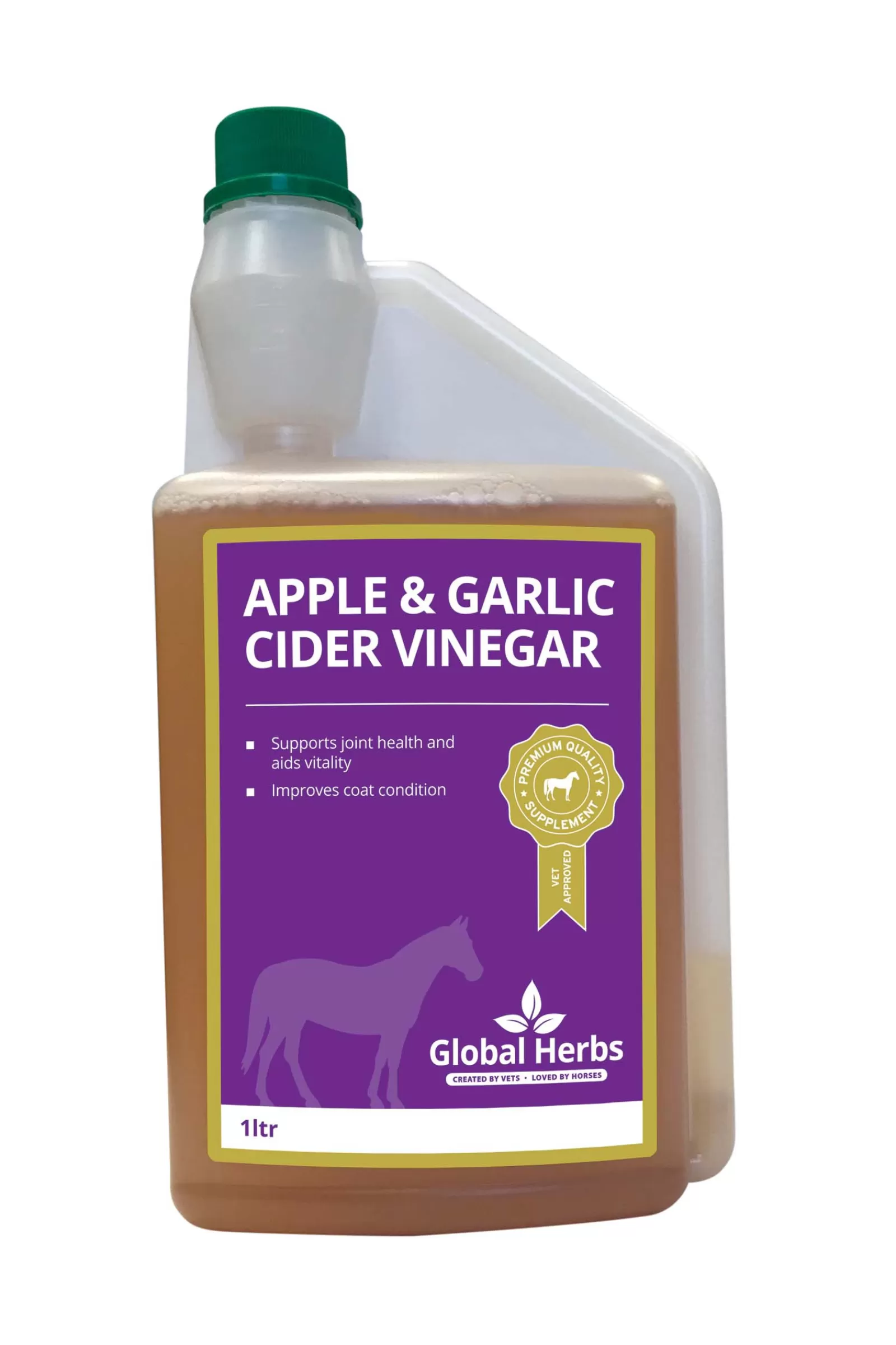 Global Herbs Aceto Di Sidro Di Mele E Aglio 1 Litro - Equino>globalherbs Shop