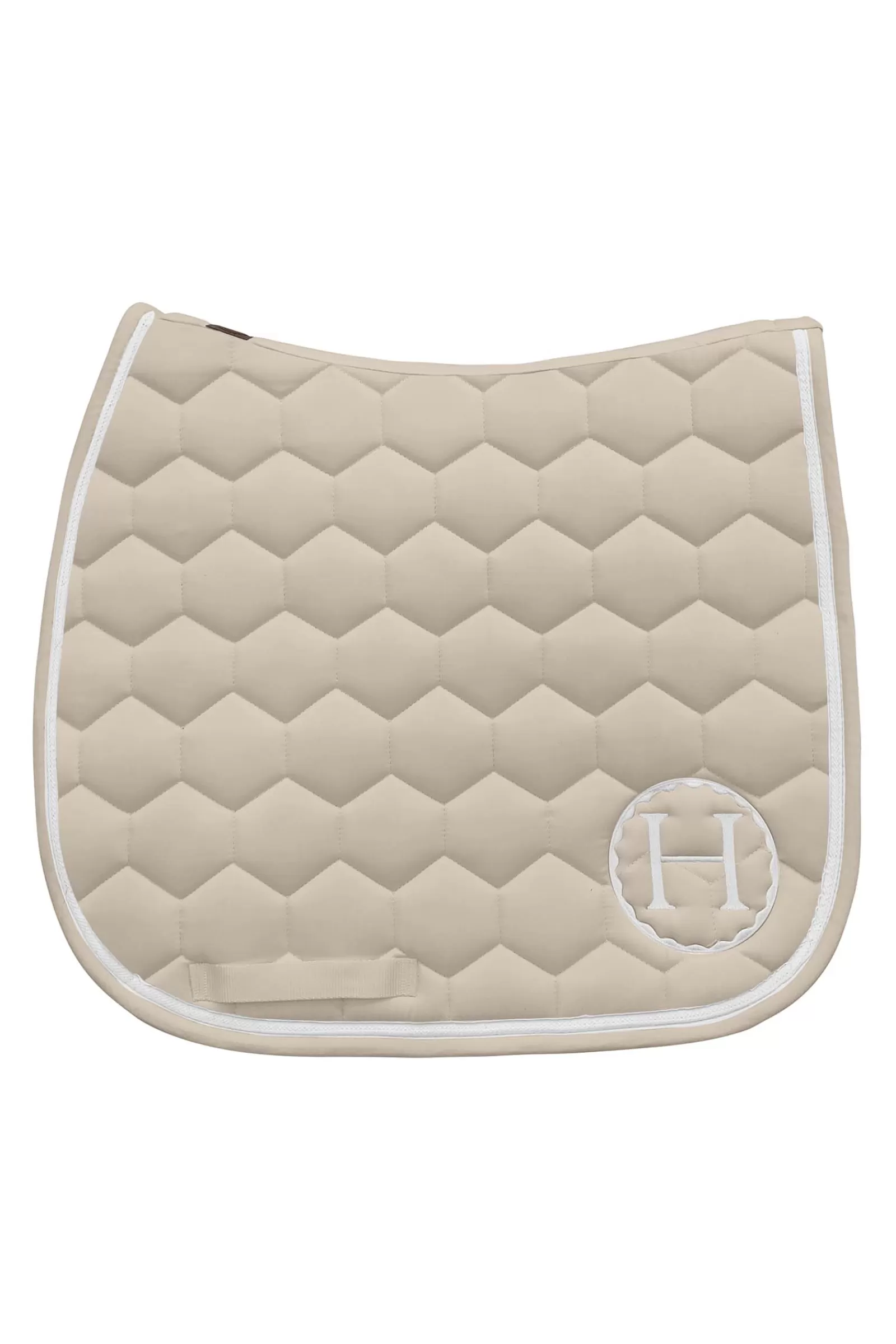 harcour Dressursjabraker | Set Sottosella Da Dressage Saddy E Cuffiette Antimosche Fleur Beige