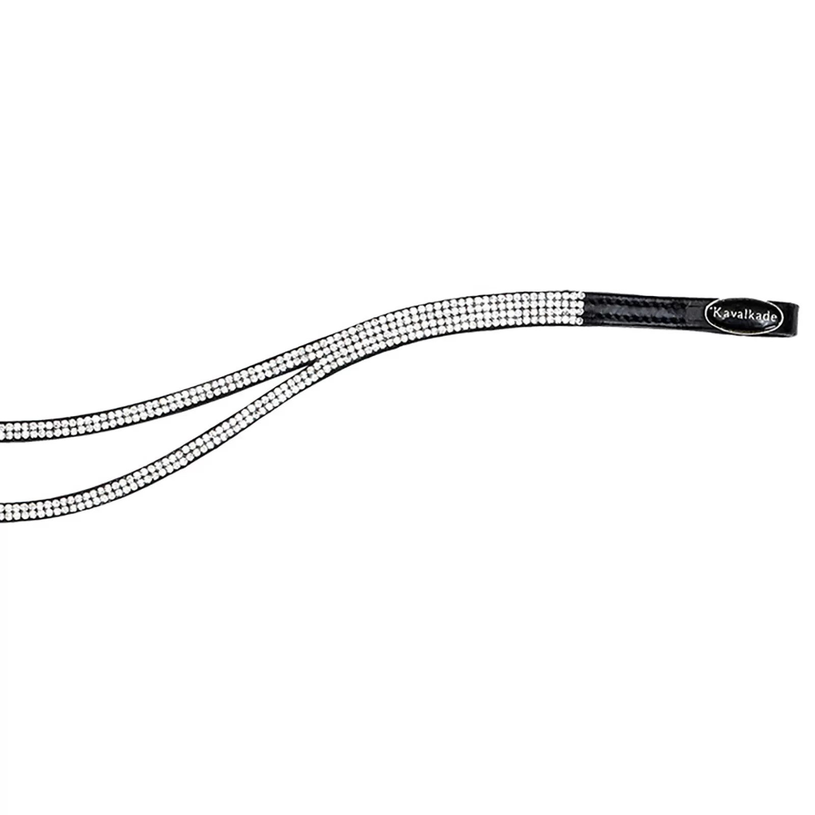 kavalkade Frontalini | Browband Duo Slim, Two Split Arches W/ Grey Rhinestones Wh/Ab
