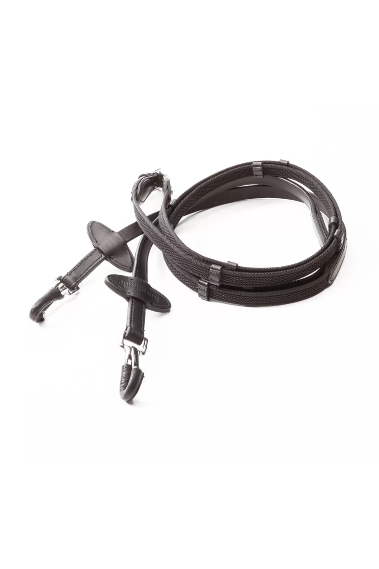 kavalkade Redini | Silent Rubberised Reins With Snap Black