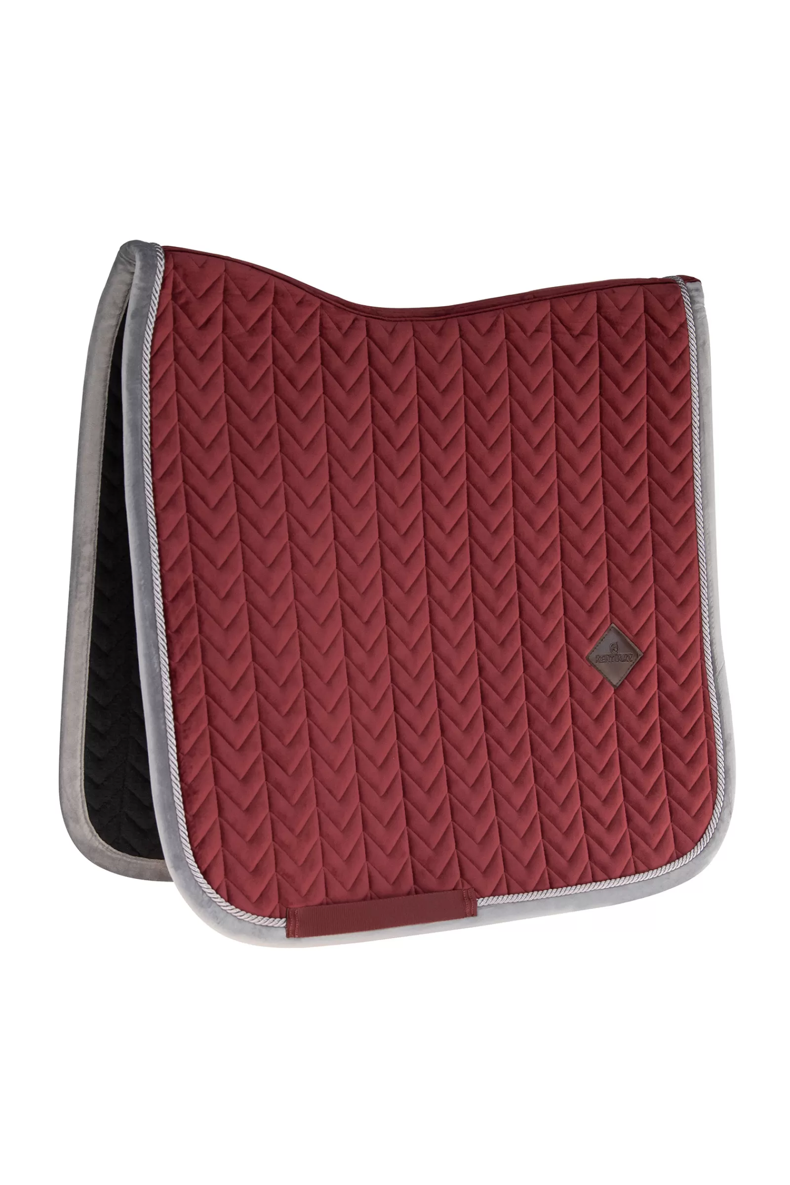 kentucky Dressursjabraker | Horsewear Sottosella Da Dressage In Velluto A Contrasto Dark Red