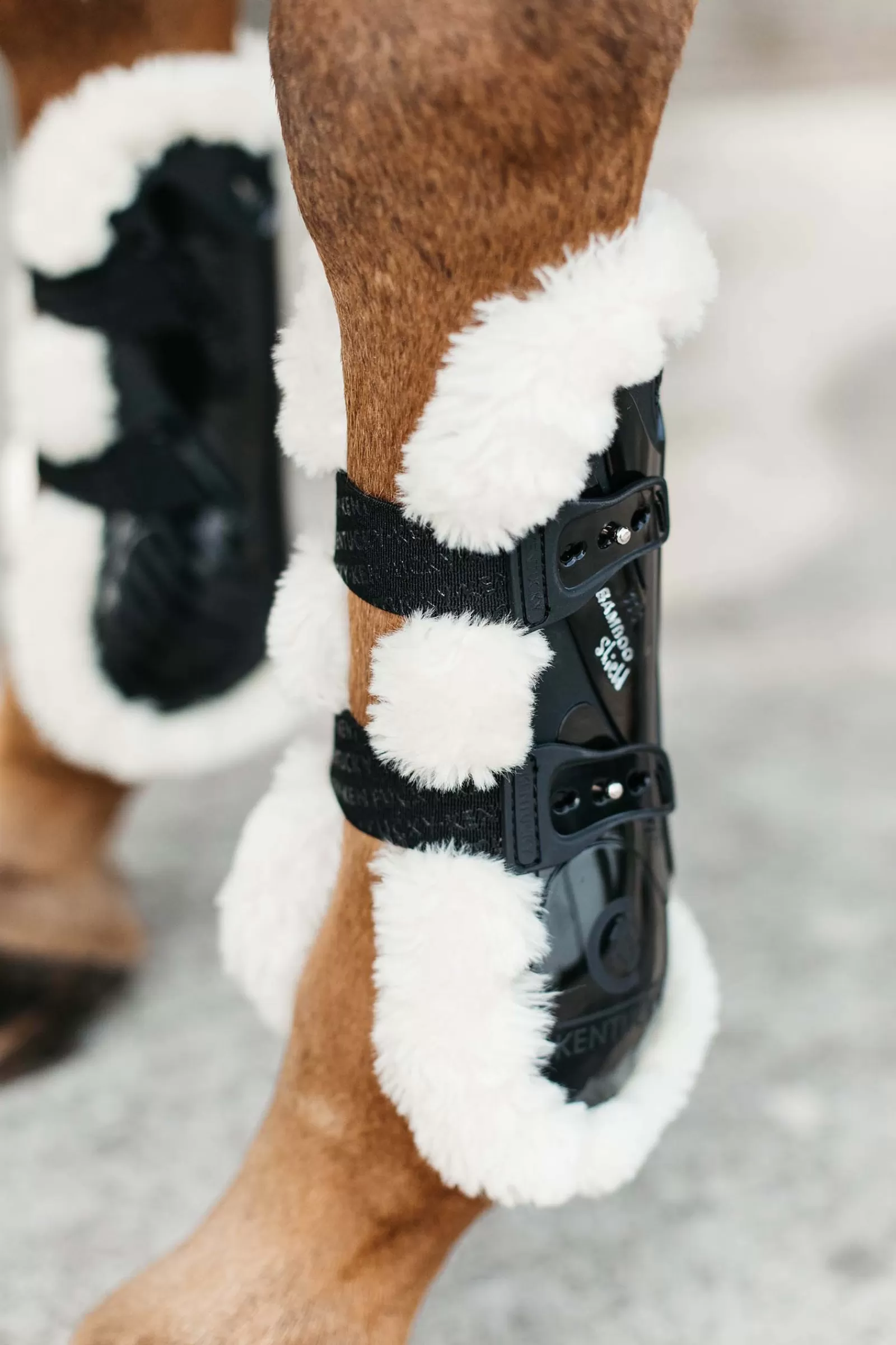 kentucky Stinchiere E Protezioni | Horsewear Stivali Paratendini Elasticizzati In Bamboo E Pelle Vegana Black