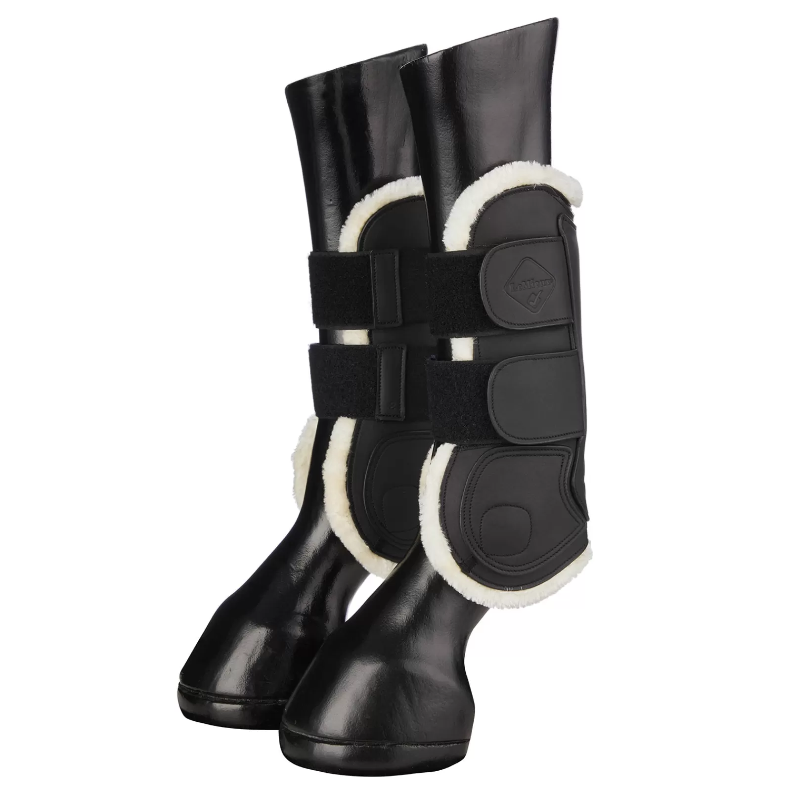 lemieux Stinchiere E Protezioni | Capella Stivali Di Protezione In Cuoio Comfort Per Tendini Black