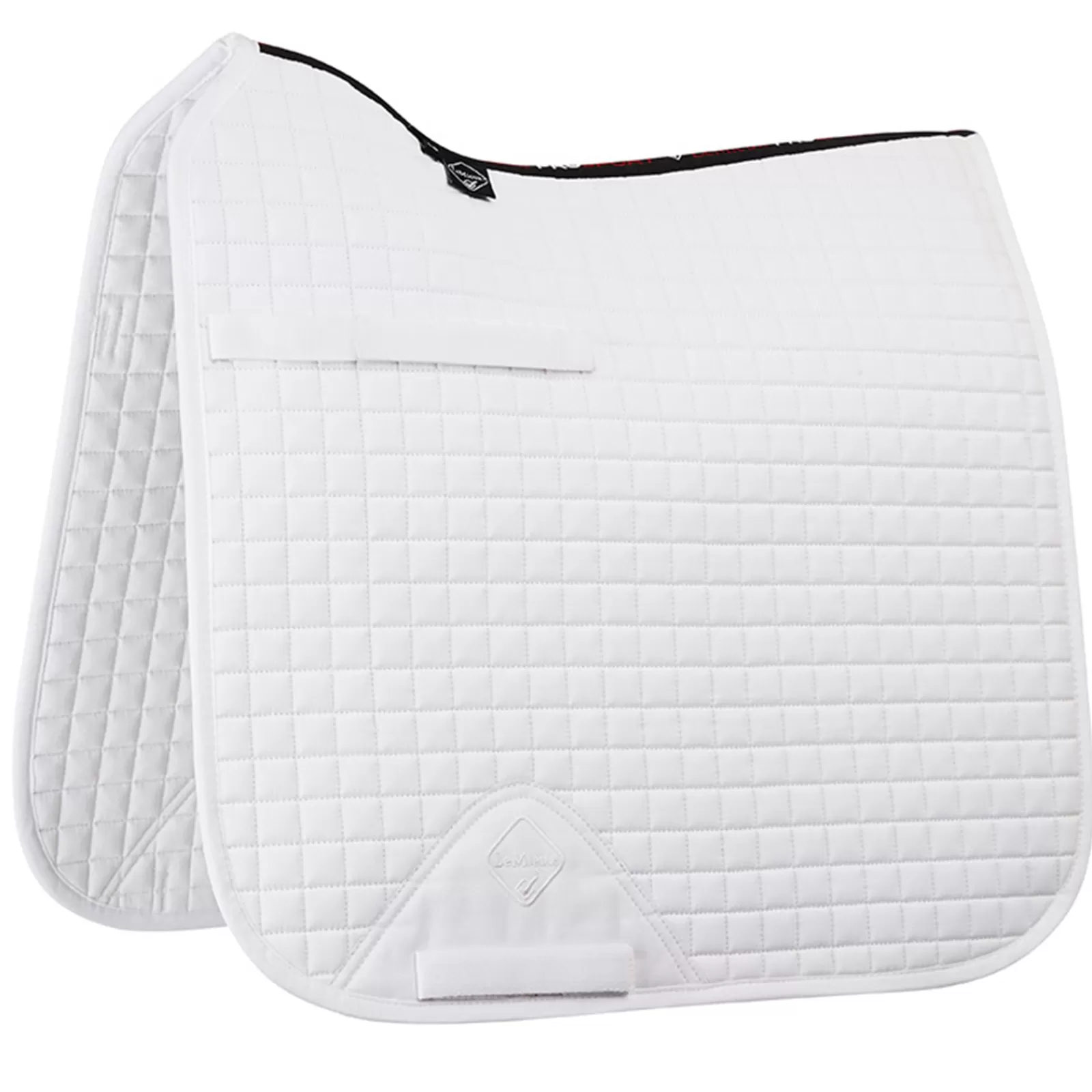 lemieux Dressursjabraker | Sottosella Da Dressage Quadrato In Cotone Con Cinghia Lunga Wh/Ab