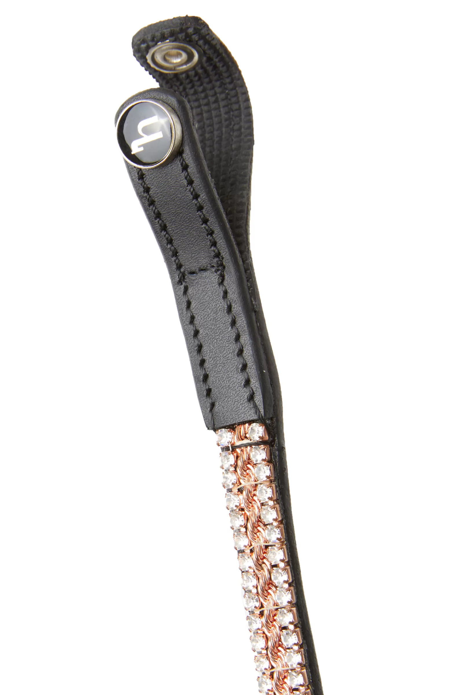 * Frontalini | Nancy Frontalino Con Cristalli E Filo Metallizzato Black/Rose Gold