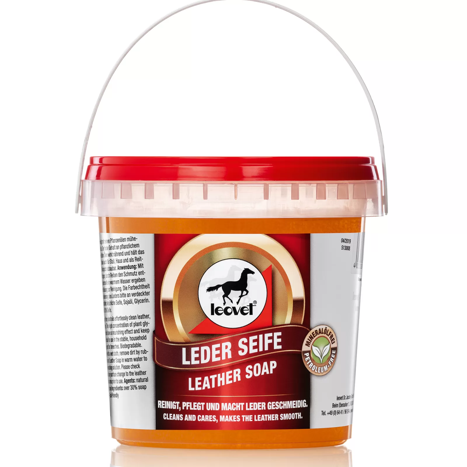 leovet Manutenzione Dell Attrezzatura | Sapone Per Pelle 500G (450Ml) Beige/ Red