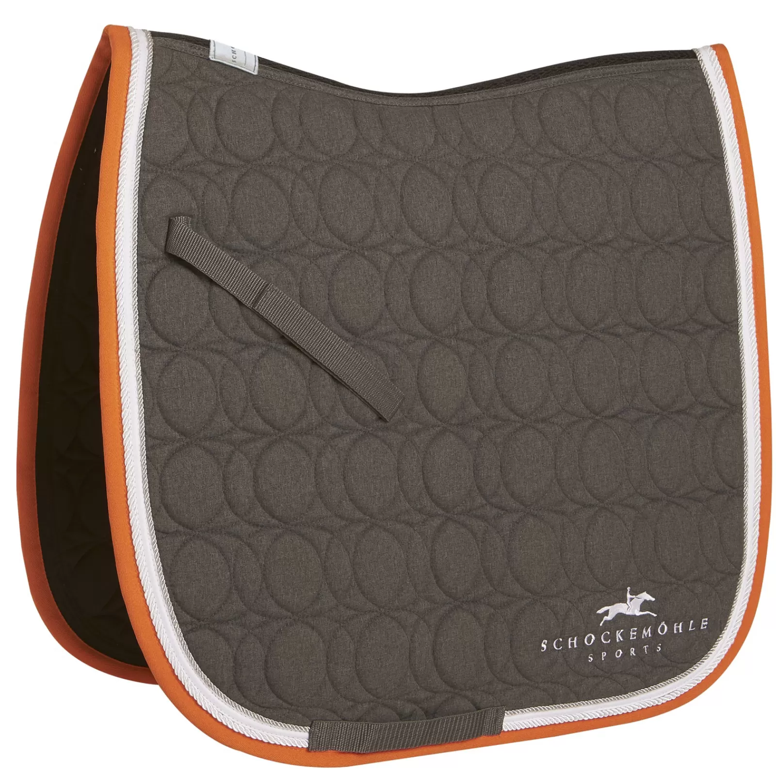 schockemohle Dressursjabraker | Air Cool Dressage Pad Dl Ii Grey Melange/Orange