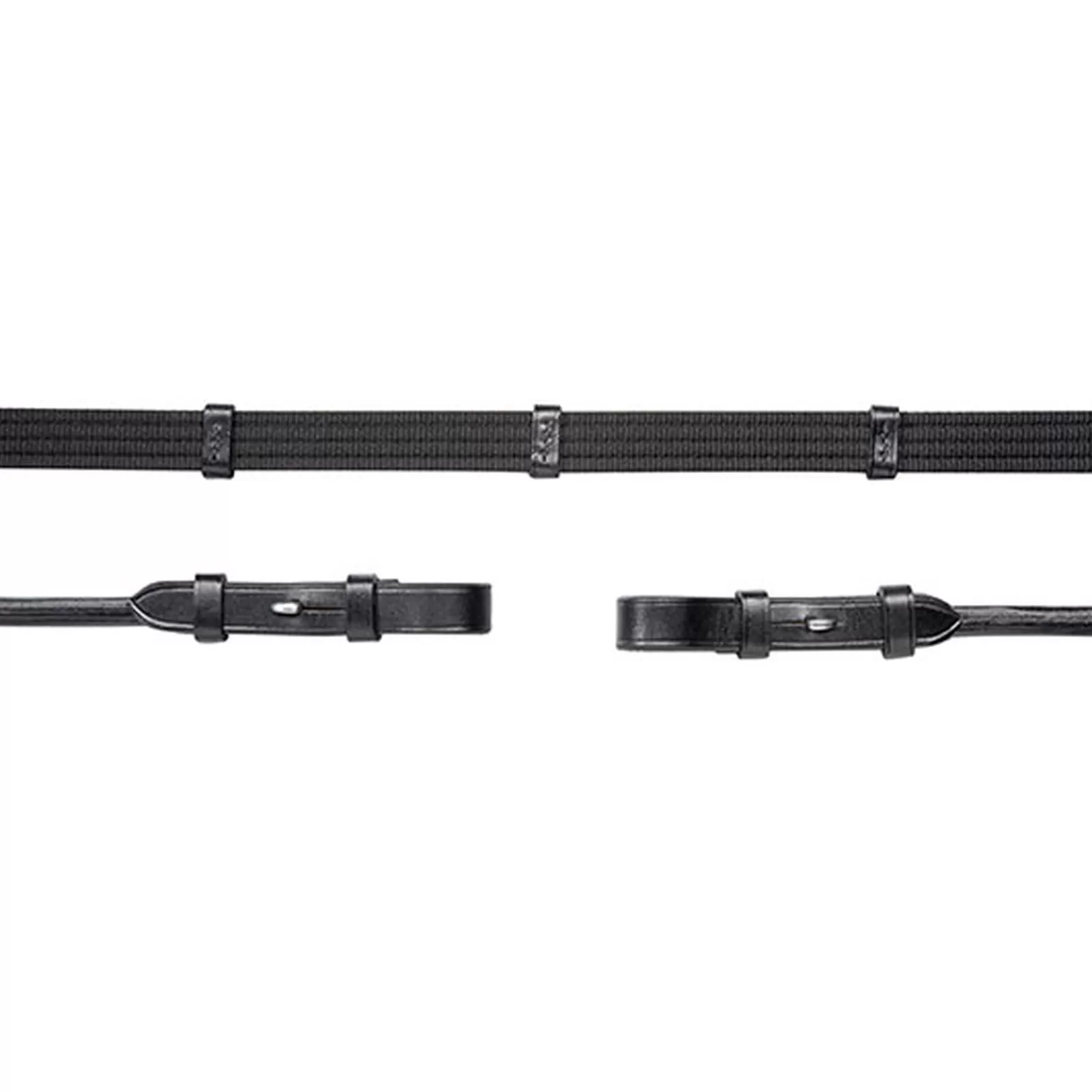 schockemohle Redini | Web Reins Anello Warendorf, 8 Fermate, Anello Warendorf Black/Silver