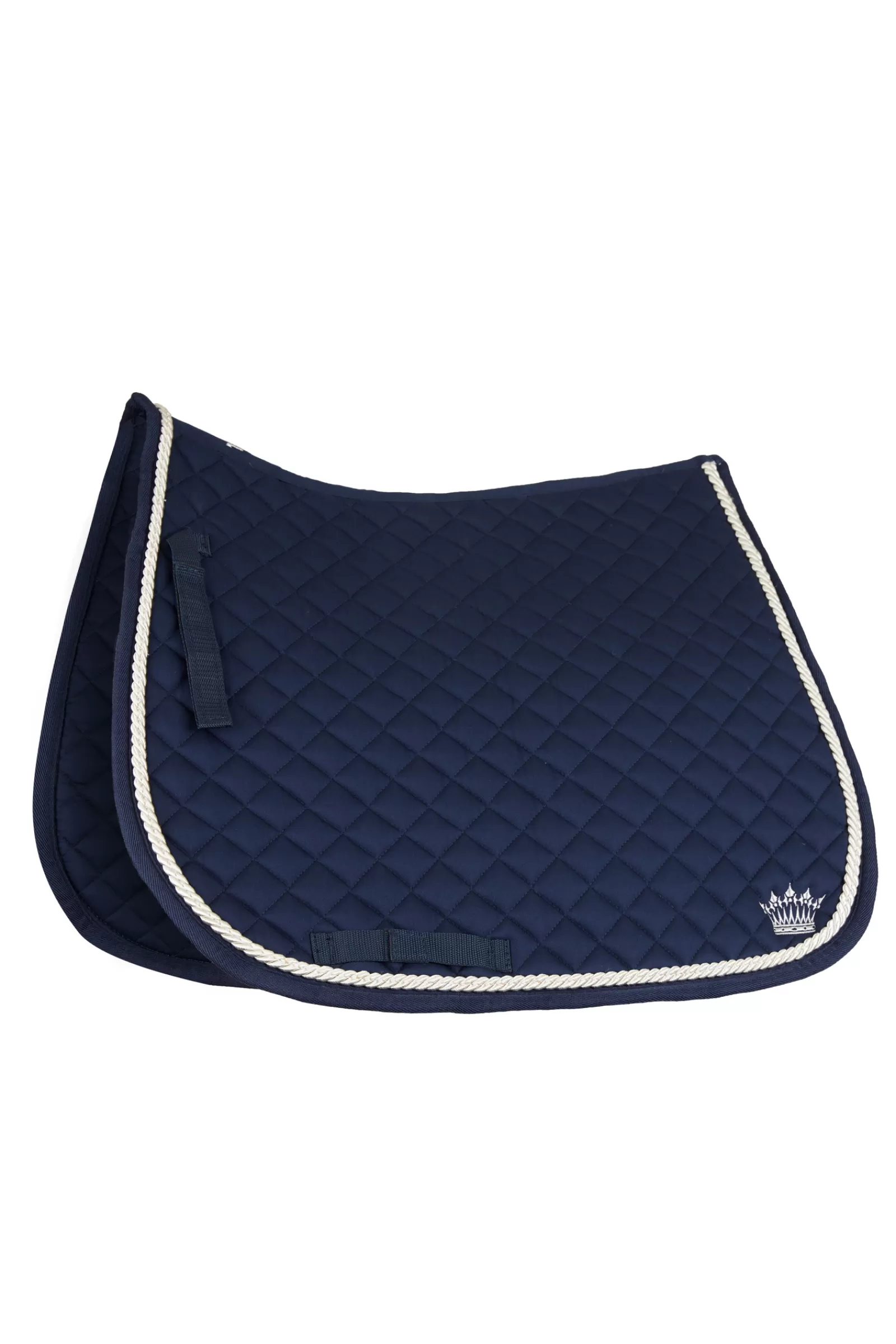 * Dressursjabraker | Sottosella Da Dressage In Cordino Argentato Blu Scuro