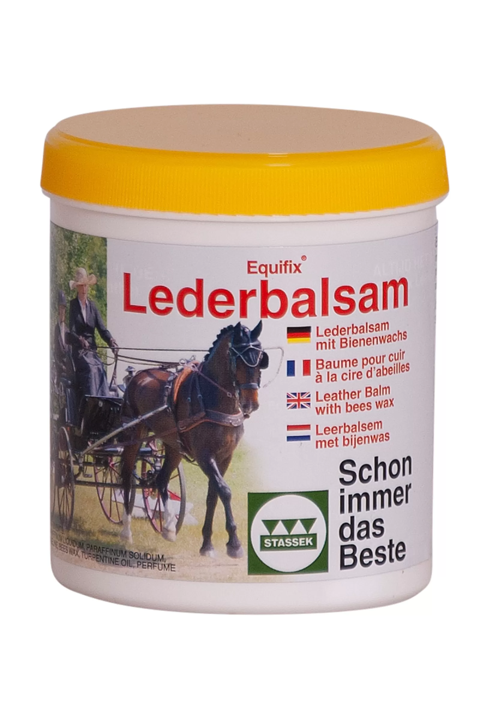 stassek Manutenzione Dell Attrezzatura | Equifix Balsamo Per Pelle Con Cera D'Api, 500 Ml Yellow/Brown
