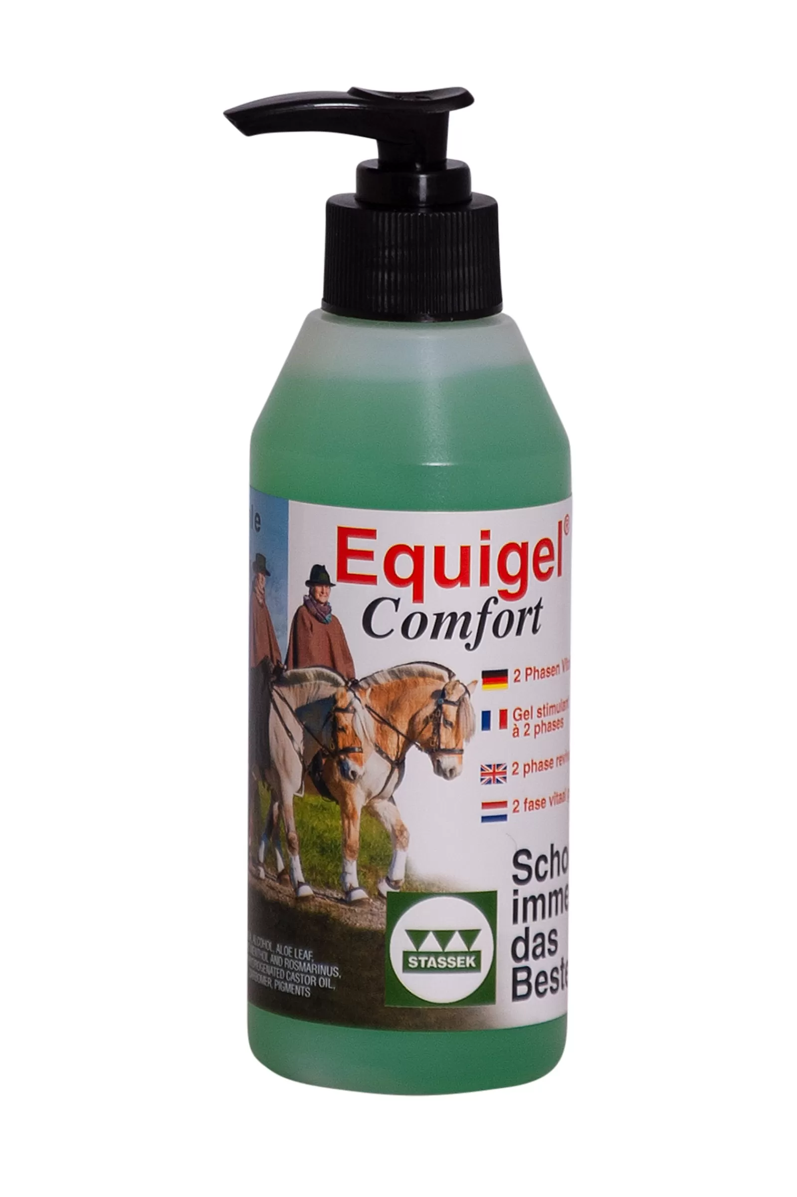 stassek Pronto Soccorso Per Cavallo | Equigel Comfort Rinfrescante E Lenitivo Con Aloe Vera, 250 Ml Green
