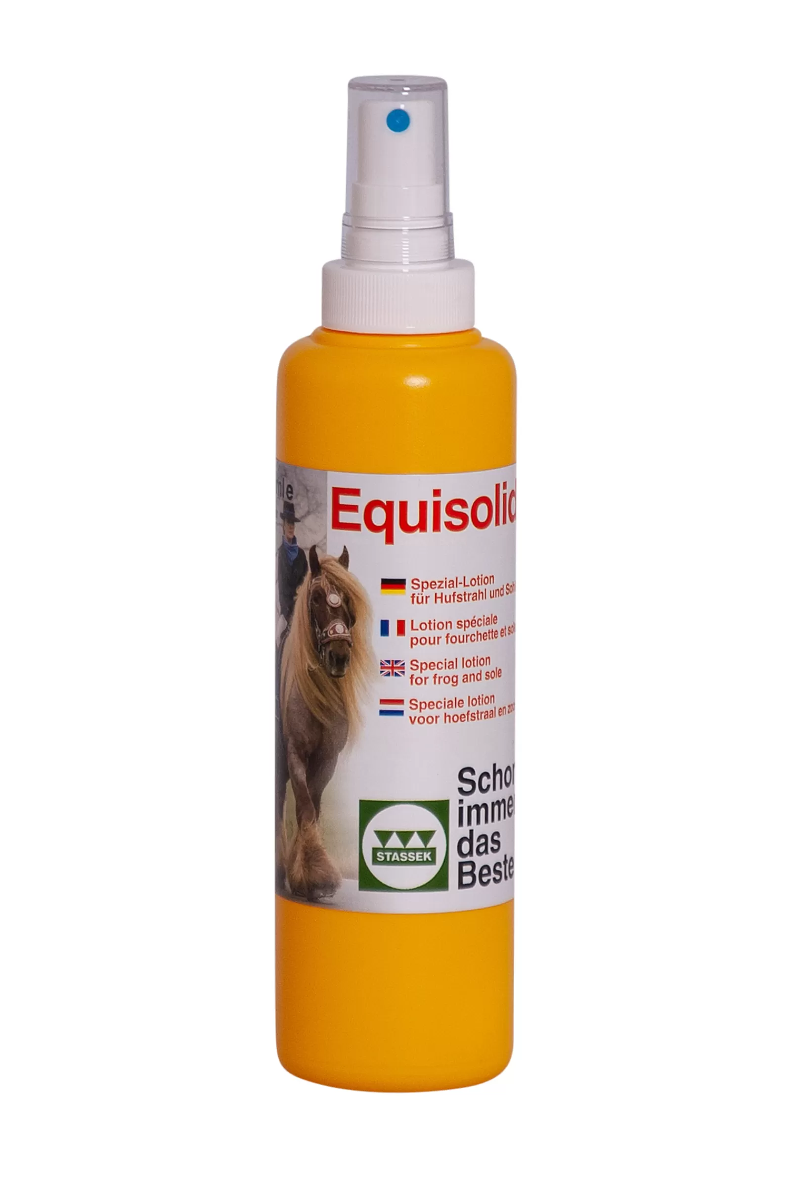 stassek Cura Dello Zoccolo | Equisolid Frog And Sole Lotion With Sprayer, 250 Ml Yellow/Brown
