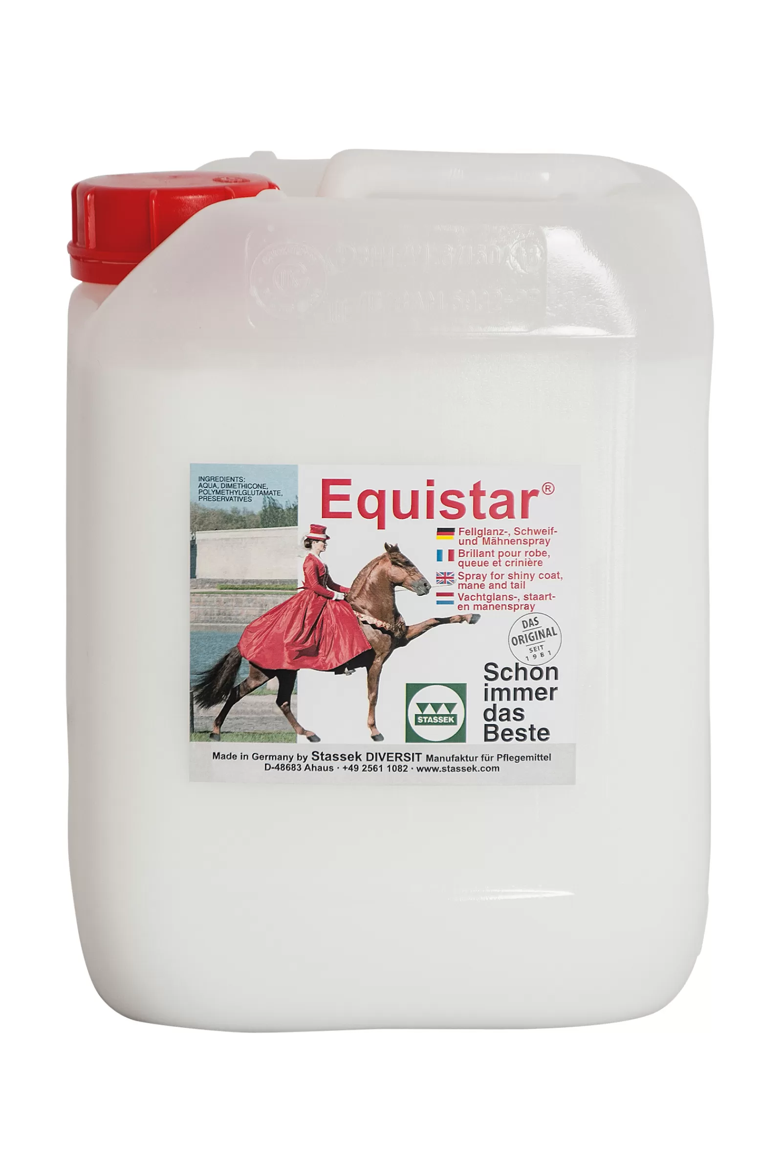 stassek Cura Del Manto, Della Pelle E Della Criniera | Equistar Mane & Tail Spray, 2 Liters Wh/Ab