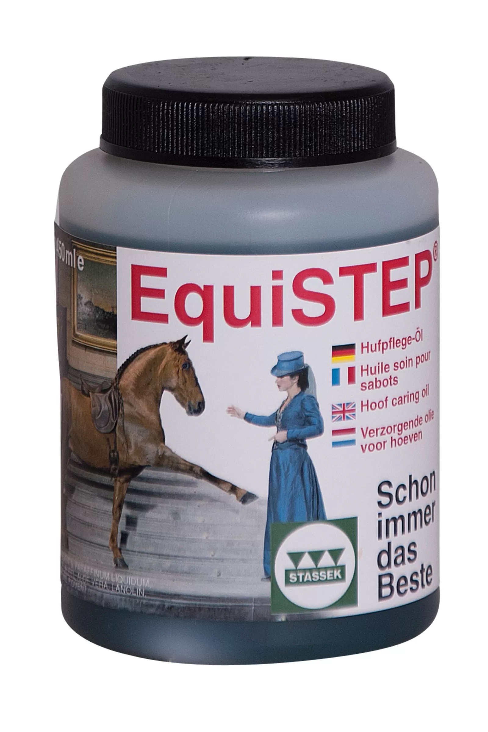 stassek Cura Dello Zoccolo | Equistep Bottiglia Di Scambio Di Olio Per Zoccoli, 450 Ml Dark Green