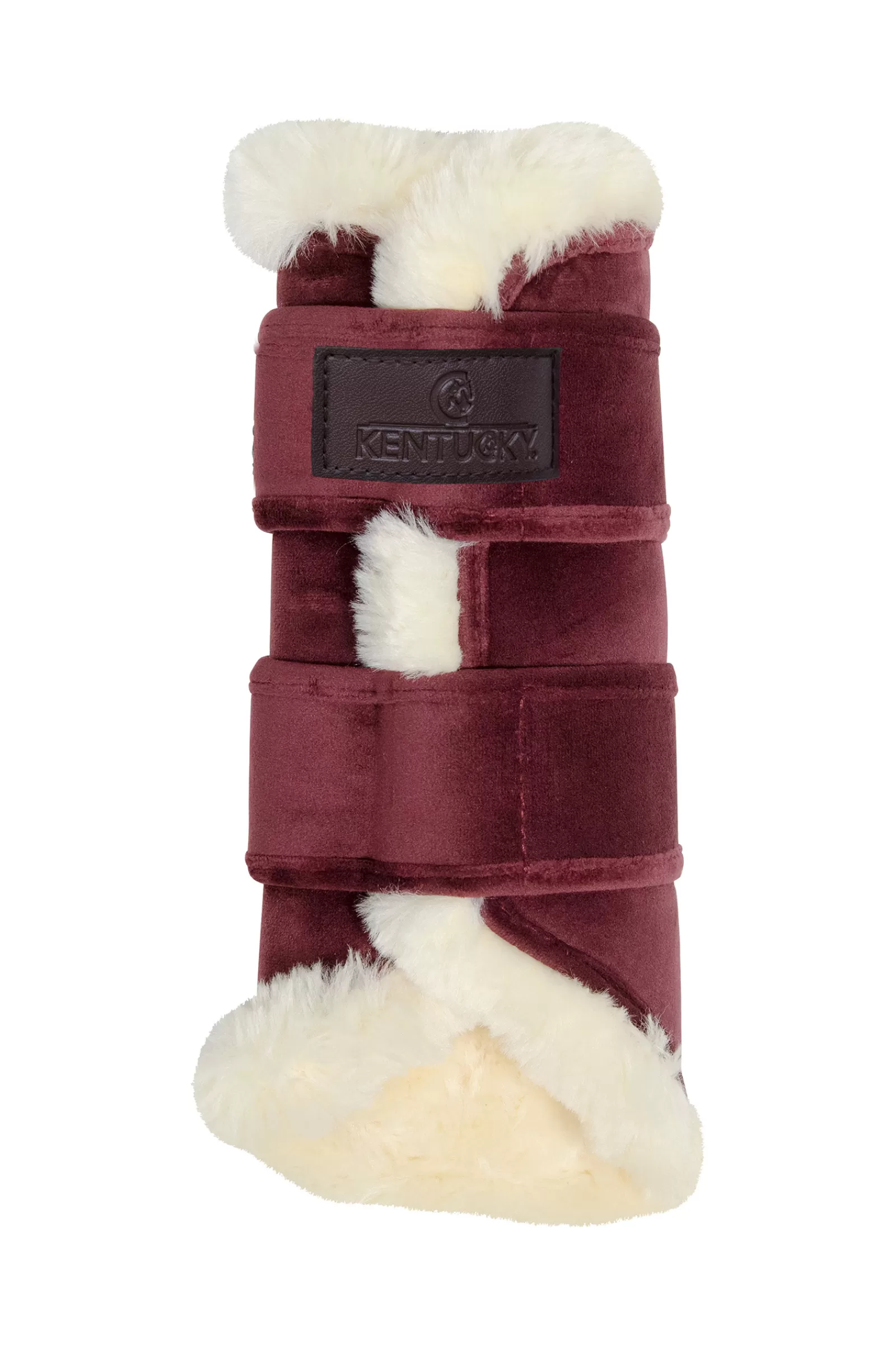 kentucky Stinchiere E Protezioni | Stivali Spazzolati A Contrasto In Velluto Horsewear Burgundy Dark Red