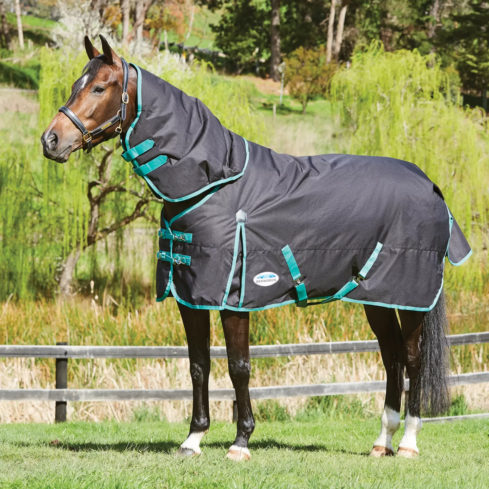 Tappeto Green-Tec Turnout Con Collo Staccabile, 50 G>weatherbeeta New