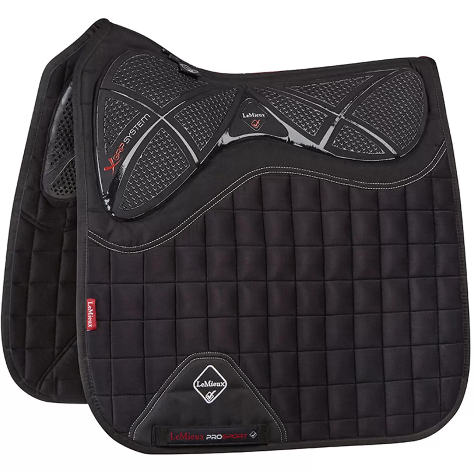 lemieux Dressursjabraker | X-Grip Twin Sided Sottosella Da Dressage Quadrato Con Doppio Lato Black